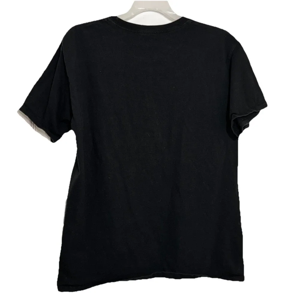 Champion T-Shirt Mens Medium Black Short Sleeve Authentic Athleticwear Logo Tee - Picture 3 of 5